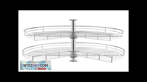 31" 2 Tier Kidney Shaped Chrome Corner Organizer Lazy Susan Cabinet Blind Review