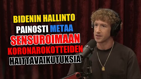 Bidenin hallinto painosti Metaa sensuroimaan koronarokotteiden haittavaikutuksia