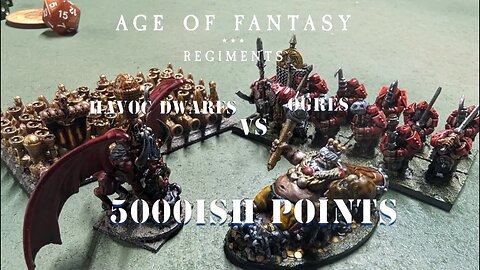 10mm Age of Fantasy Regiments Havoc dwarfs vs Ogres