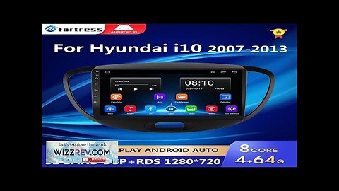 4G+64G CarPlay 2din Android Auto Radio GPS Multimedia Player for Hyundai i10 Review