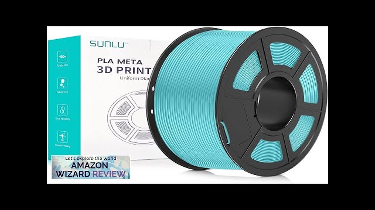 SUNLU PLA Filament 1.75mm Light Blue 1KG Neatly Wound PLA Meta 3D Review