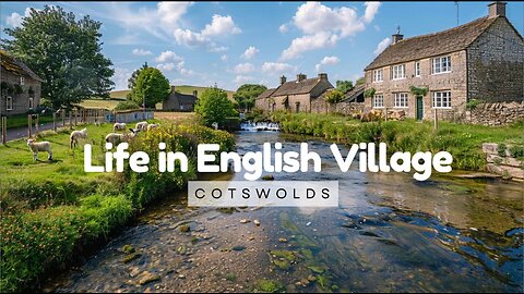 Beautiful Scenery of English Countryside Cotswolds Walking Tour