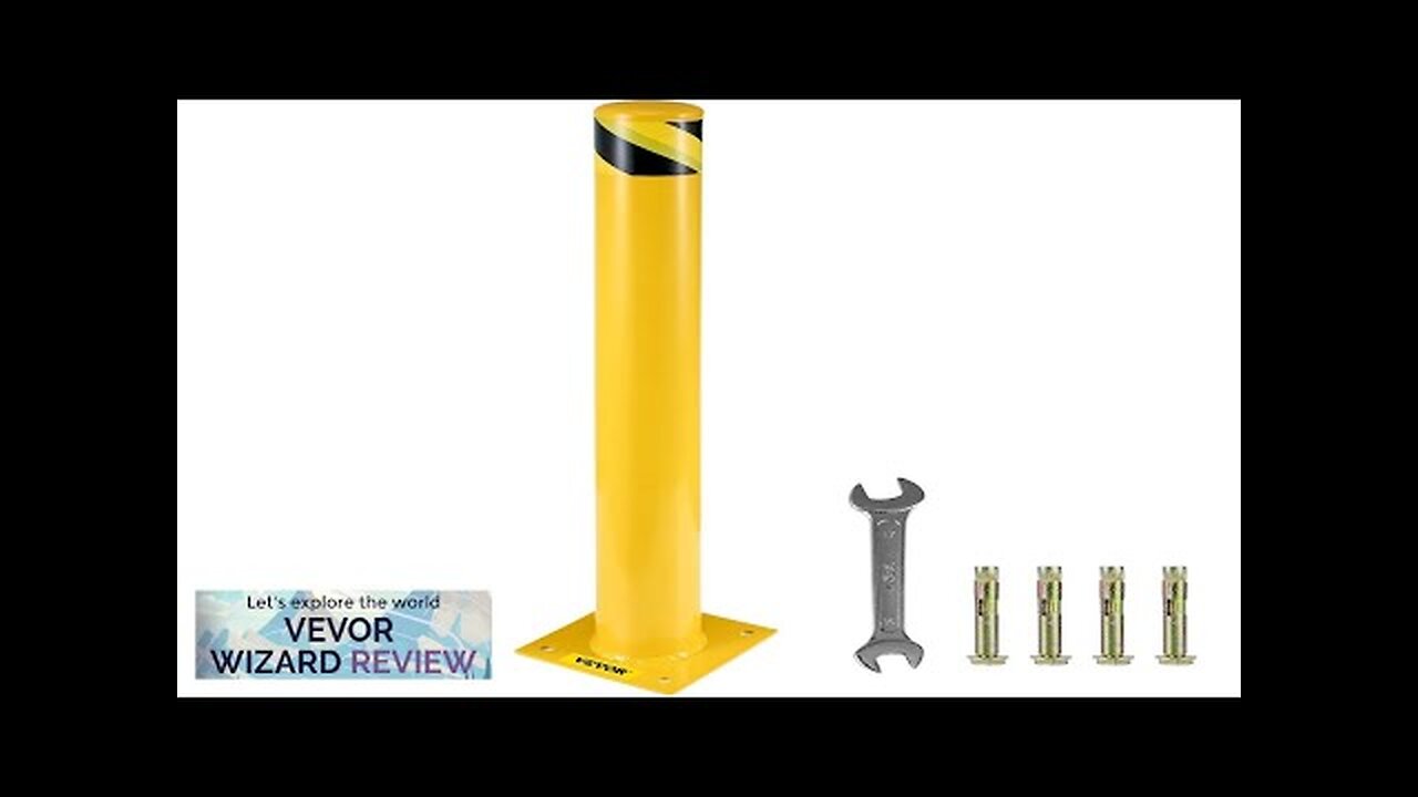 VEVOR Safety Bollard 48"x5.5" Safety Barrier Bollard 5-1/2" OD 48" Height Yellow Review