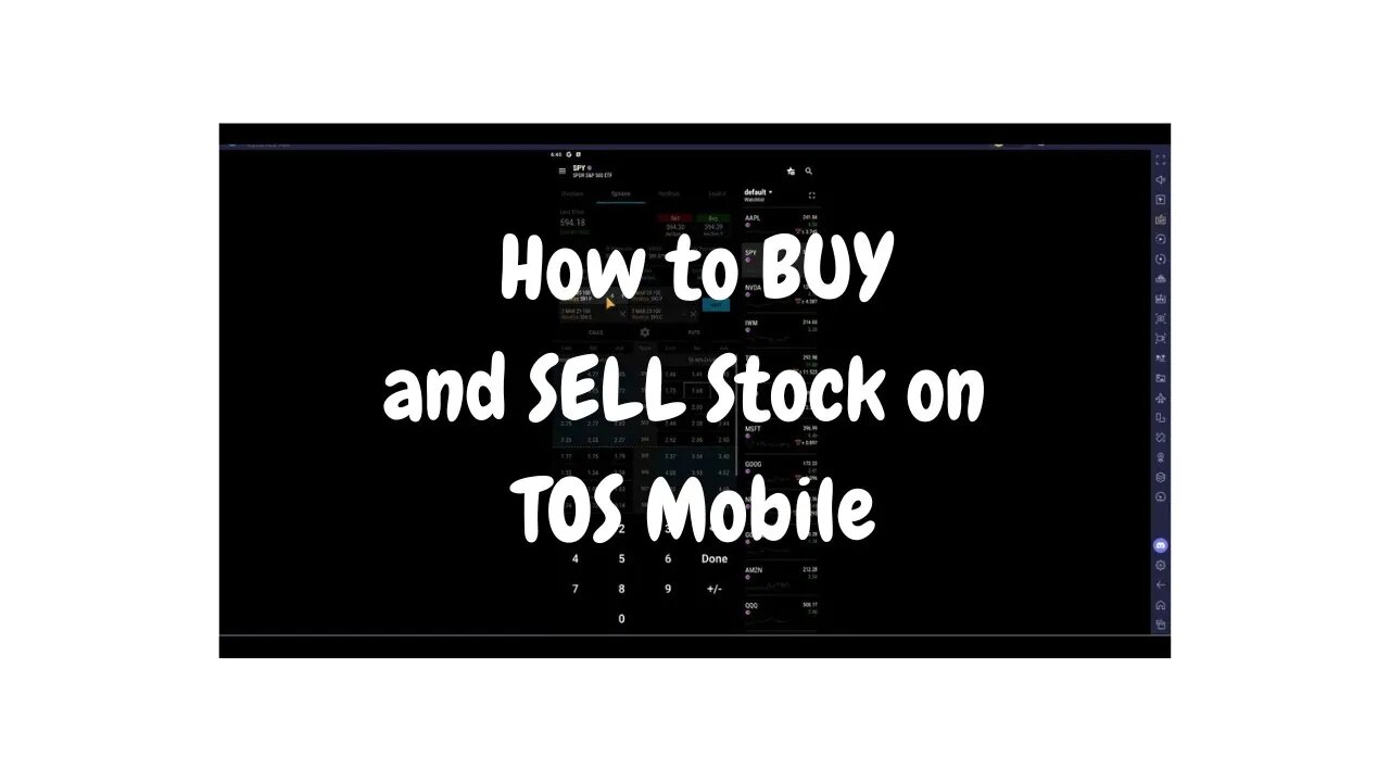 How to Enter Stock Trades on TOS Mobile