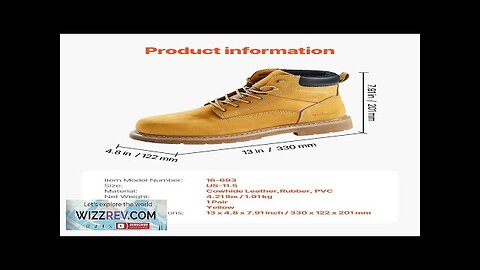 Steel Toe Work Boots US Size 11.5 Waterproof for Men Slip-Resistant Review