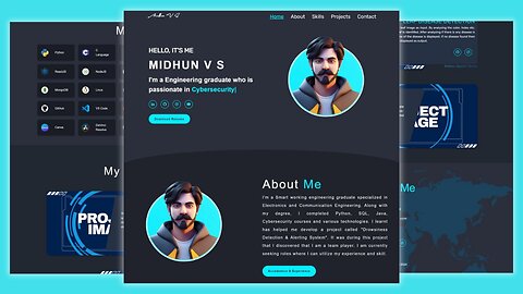 RESPONSIVE Portfolio Website Using HTML CSS JavaScript