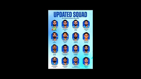 team India ki updated squad