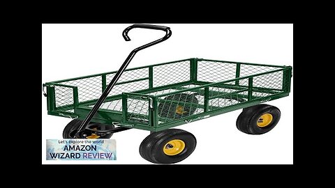 VIVOHOME Heavy Duty 880 Lbs Capacity Mesh Steel Garden Cart Folding Utility Review