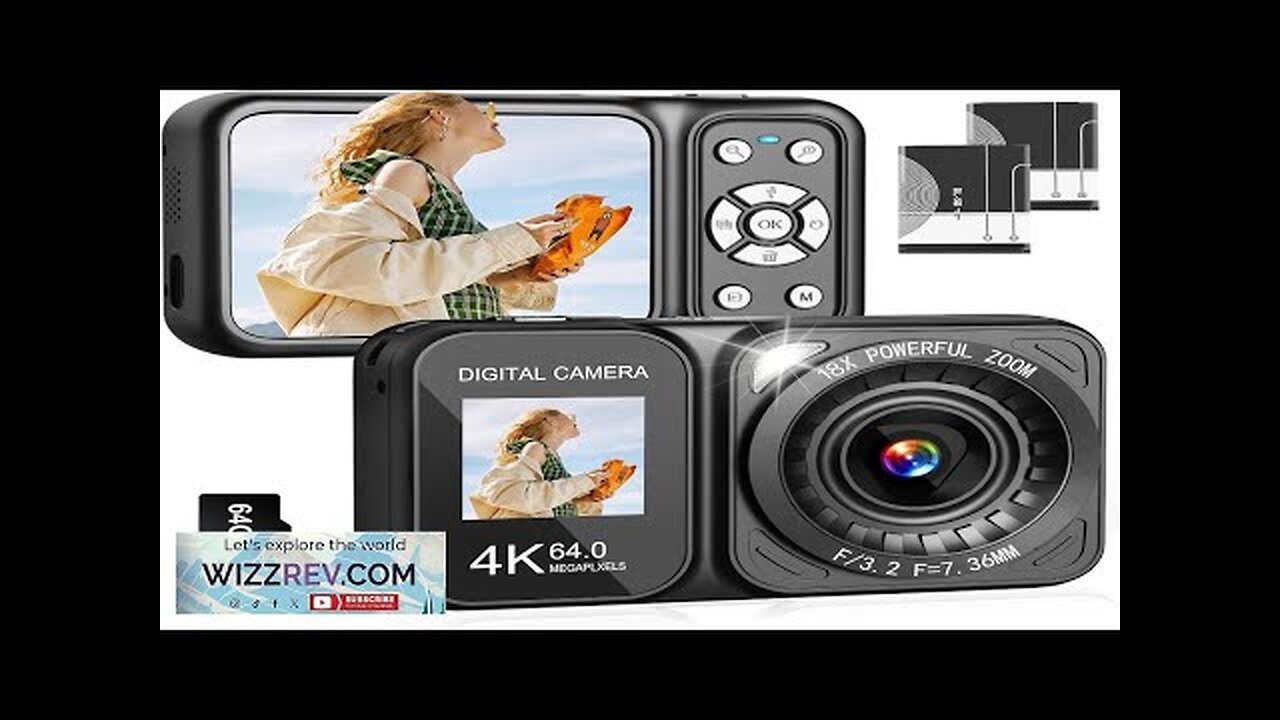 Digital Camera 4K 64MP Dual Screens Camera 18X Zoom Point and Shoot Review