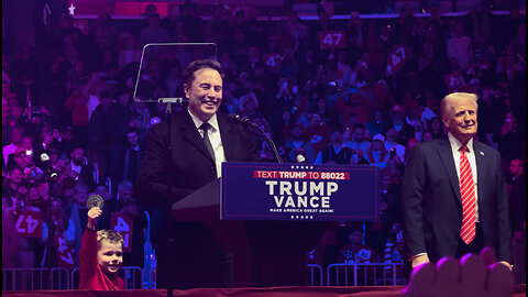 Elon Musk and his son X join Trump on stage at “Make America Great Again Victory Rally” in DC