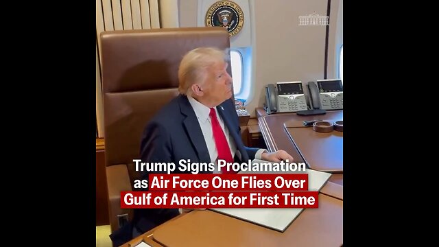Air Force One Makes Historic Flight Over 'Gulf of America'