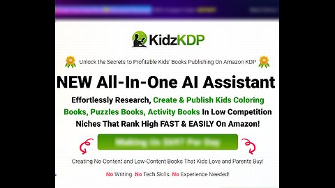 Simplify children's book creation with KidzKDP's intuitive AI assistant & get fast Amazon success