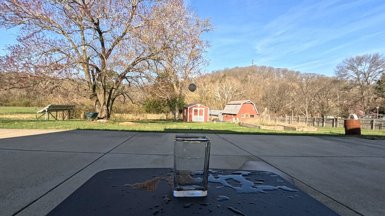 Slow Motion Polished Opalite Tiny Drop / Splash Experiment