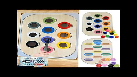 Children's Sensory Tray Table Color Hairball Game Wooden Tile Montessori Early Education Review