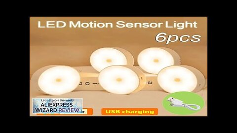 Motion Sensor LED Night Light USB Rechargeable Night Lamp For Kitchen Cabinet Review