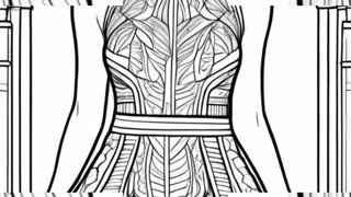 Wedding Dress Fashion-Coloring Book for Adults