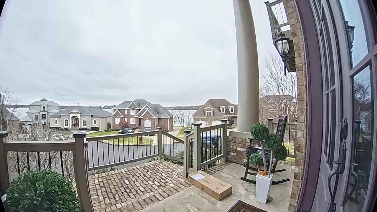 Delivery Driver Puts Porch Decor Back In Place