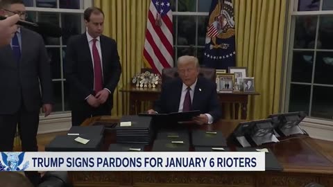 Trump signs a pardon for approximately 1,500 Jan. 6 defendants