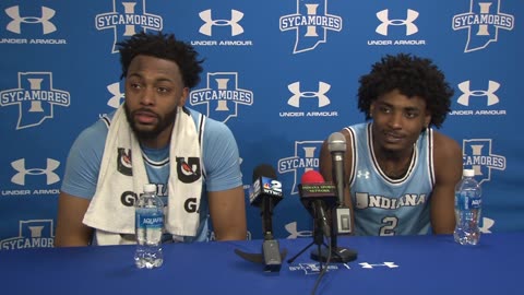 Indiana State vs. Southern Illinois Post-game Press Conference with #11 Aaron Gray & #2 Samage Teel