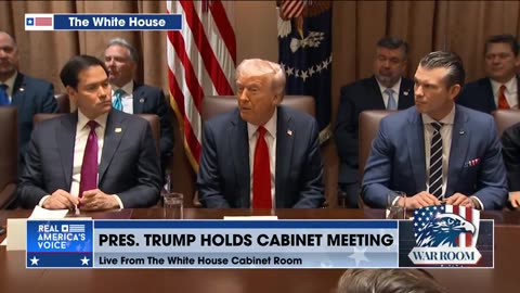 President Trump Holds First Cabinet Meeting