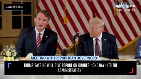 WATCH: Trump Says He Will Give Report on Drones "One Day into the Administration"