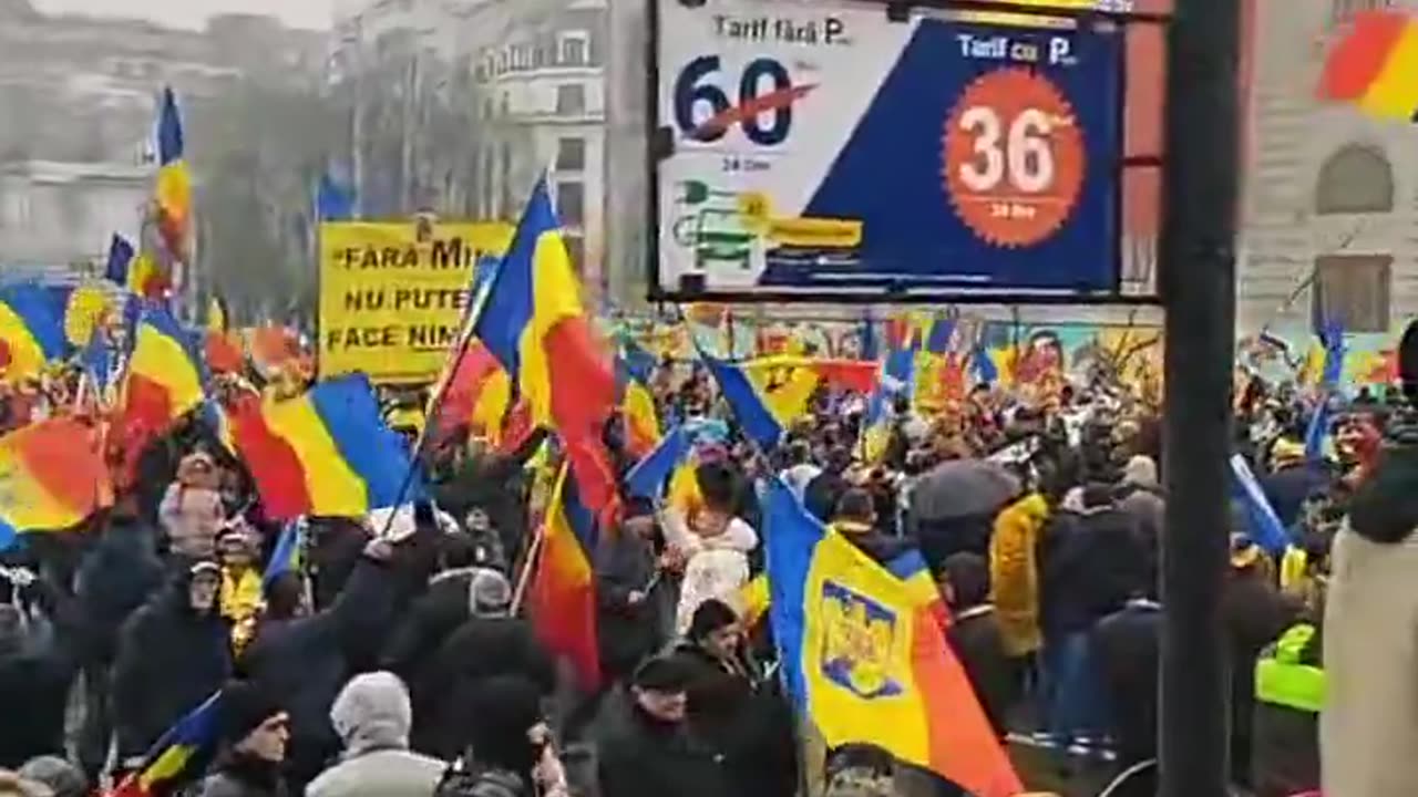 🇷🇴 Amazing atmosphere An hour before the official start of the protest