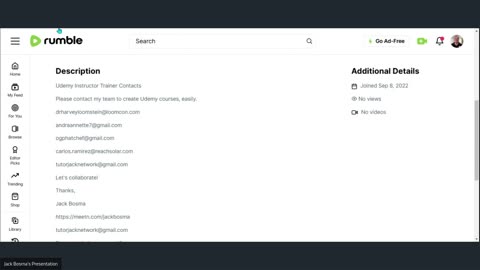 Udemy Instructor Trainer Contacts