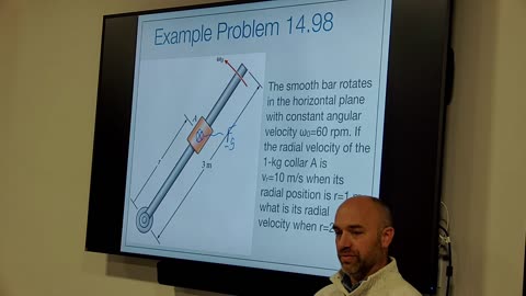 Dynamics: cylindrical coordinates example