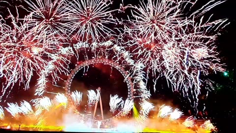 Happy New Year 2025! Filming the fireworks at London on tv. Join in!