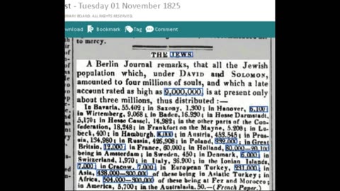 "6 million Jews" in newspapers 1823 - 1936