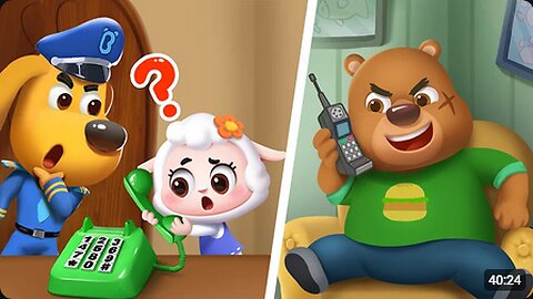 Phone Call from a Stranger _ Safety Tips _ Sheriff Labrador Cartoon _ BabyBus TV