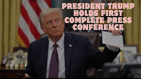 President Trump Holds First Complete Press Conference.