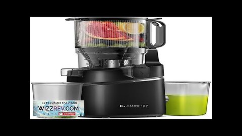 AMZCHEF Cold Press Juicer 5.3" Self-Feeding Juicer Machines for Whole vegetable Review