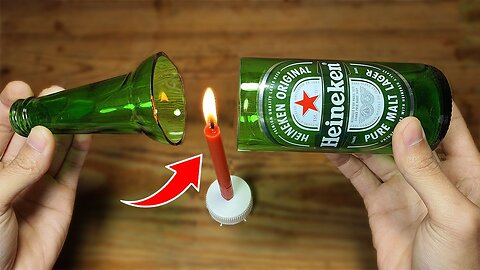 I never thought cutting a glass bottle would be so easy - Amazing