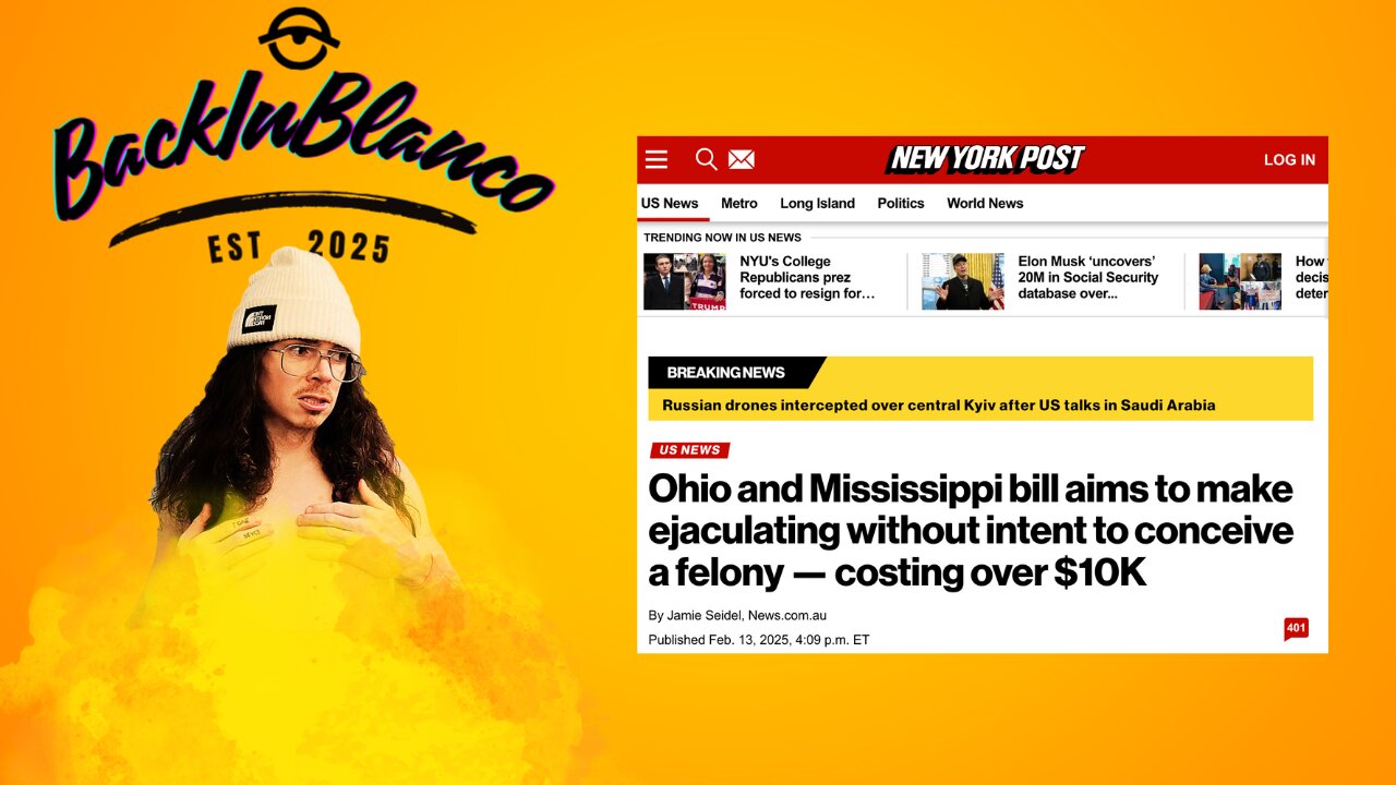 Ohio's New Low: Liberals Want to Fine Men $16k for Masturbating - The War on Men Continues!