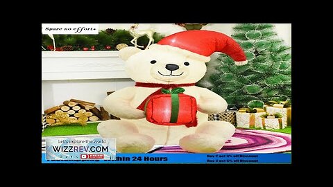 Merry Christmas Inflatable Toy Led Light White Bear Christmas decorations for home Review