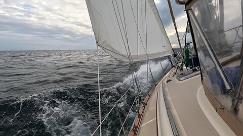 Sailing South on Lake Michigan is a Tough Nut This Day - Washington Island to Manitowoc