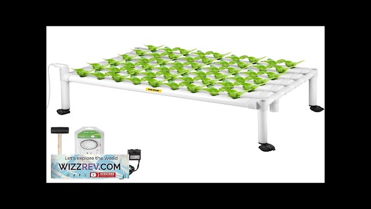 VEVOR Hydroponics Growing System 54 Sites 6 Food-Grade PVC-U Pipes 1 Layer Review