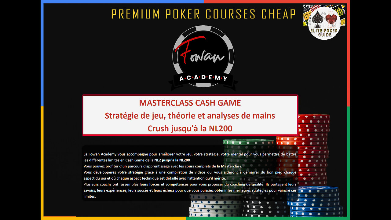 FOWAN ACADEMY CASH GAME MASTERCLASS