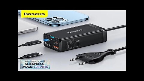 Baseus PD 65W GaN Charger 4 USB Quick Charge 4.0 3.0 Type Review