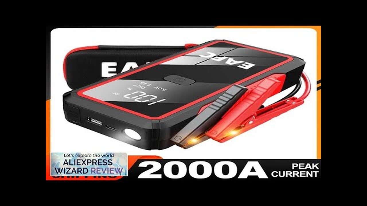 Super Capacitor Car Jump Starter 2000A/1200A/600A Car Battery Starter Portable Power Bank Review