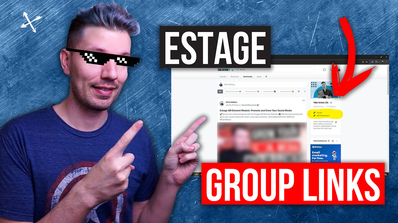 How to Add Group External Links for Estage Community [ Estage Training ]