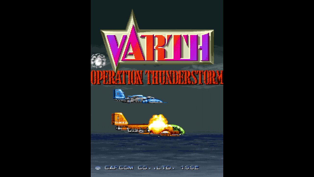 Varth Operation Thunderstorm Arcade Game, Capcom 1992, Longplay