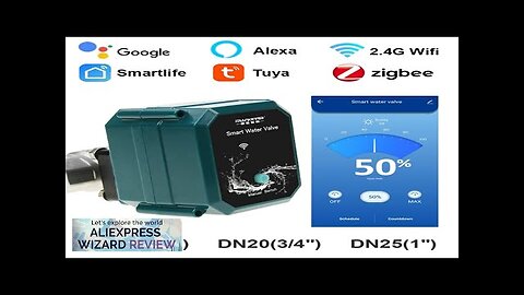 Tuya Wifi Water Valve Shut off Water Rate 0% To 100% Zigbee Review