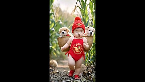 puppy with baby 👶