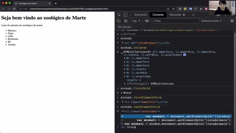 Módulo III - Html - Aula 20 - Navegando pelos elementos do DOM