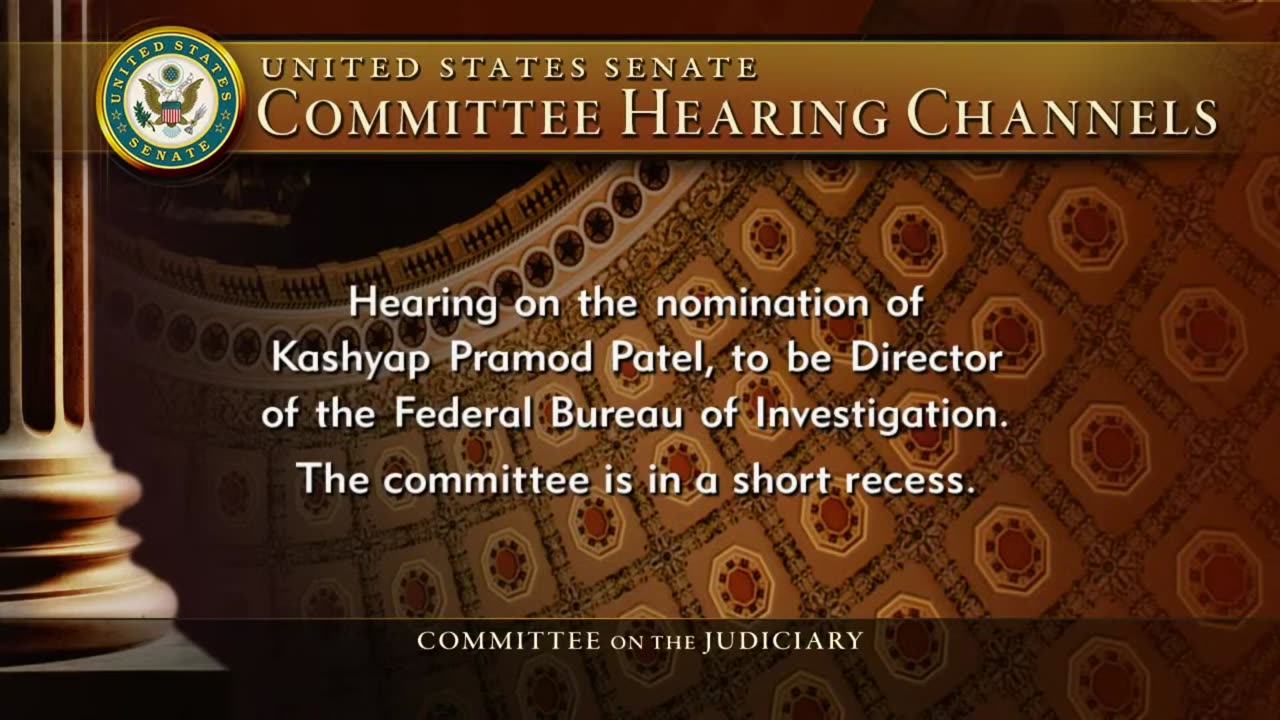 LIVE: Senate Committee Holds Hearing for Nomination of Kash Patel as FBI Director