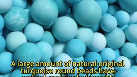 241226-1 A large amount of natural original turquoise round beads have arrived, making fashionable