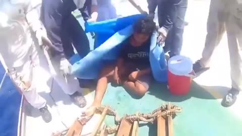 THE INDONESIAN TEENAGER SURVIVED 49 DAYS ADRIFT AT SEA AFTER HIS WOODEN FISH TRAP SLIPPED ITS MOORINGS