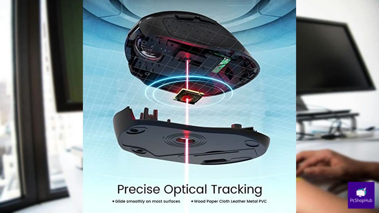 HOTWEEMS Wireless Mouse, D-09 Computer Mouse USB Cordless Mice for Laptop